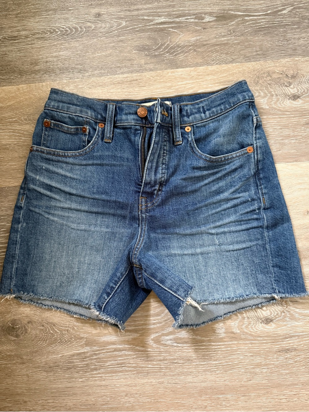 Madewell  Blue Denim Cutoff Shorts
